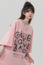 中性24夏季新款哥特字母风印花圆领短袖T恤T61127P25控38，男装T恤，电商A268