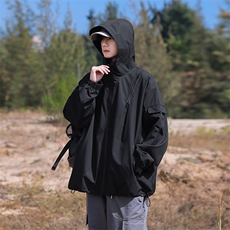 春季新款现货港风夹克三防冲锋衣宽松男外套DSA157B-JK1562-P75，男装夹克，电商A157B