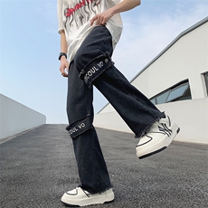 牛仔裤男潮牌复古美式嘻哈休闲裤痞帅潮流ins裤子K53-310B-1-P40，男装牛仔裤，星座310B-1