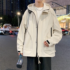 新款港风夜景连帽个性冲锋衣宽松二开夹克男DSA157B-J217-P85，男装夹克，电商A157B