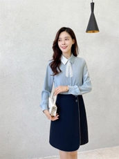 七米2022春季新款蕾丝结衬衫，女装衬衫，七米