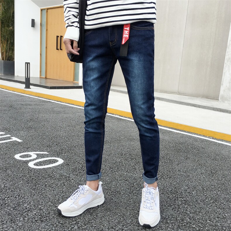 2024春港风街拍牛仔裤男磨白休闲裤韩版潮K811-2-P35,男装牛仔裤,星座103A
