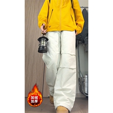 加绒加厚防水防污休闲裤宽松慵懒风保暖裤子D52146-TP60108，男装棉衣，电商A102