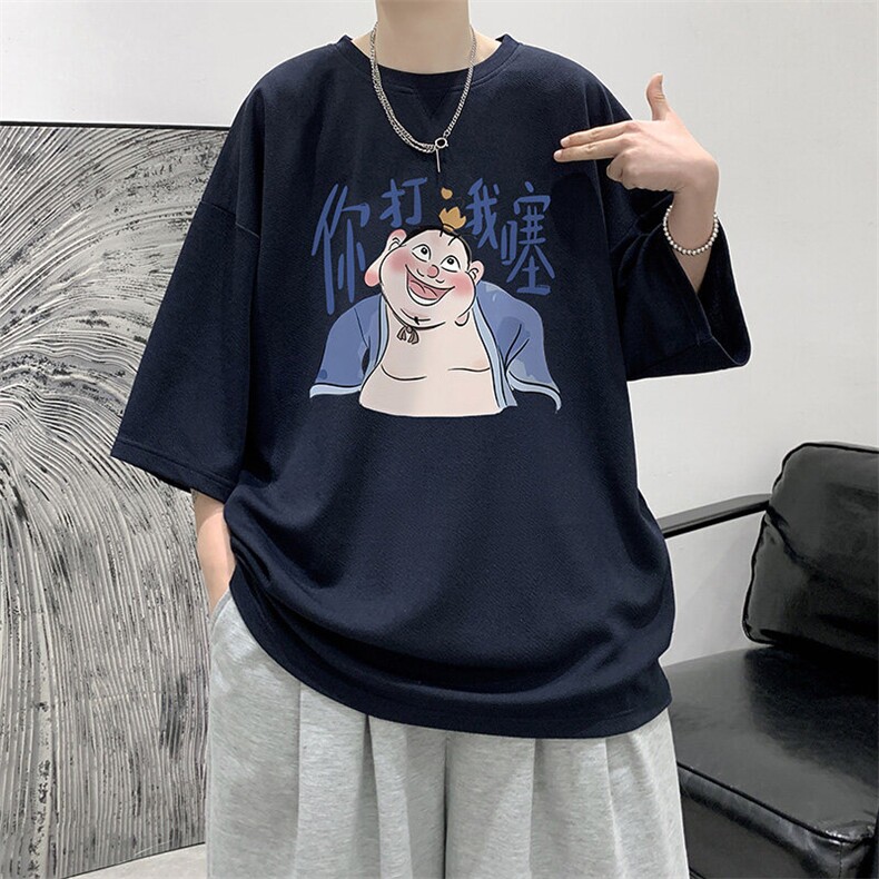 冰丝七分袖t恤男大码五分袖男短袖男中袖Q11437-P30,男装T恤,电商A040