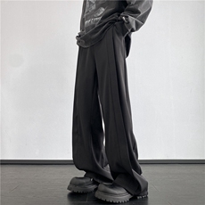 抖音品质秋季新款高级垂坠感弯刀休闲西裤B315-K24247-特p45控88，男装西裤，电商B315