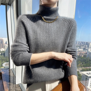 2025年秋季常规款单件长袖套头高领休闲/淑女时尚百搭通勤休闲图片