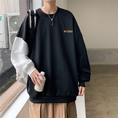 春秋圆领卫衣男招财猫刺绣卫衣港风中性宽松百搭1016-1WY077P35，男装卫衣，星座1016-1（原电商B408-1）