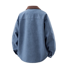 可二开巴恩风撞色翻领M-5XL大码皮衣男夹克立体图JK78110P85控138，男装夹克，星座227-7