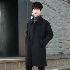 2022TIM秋冬翻领韩版英伦风街拍潮流风衣男外套888-P165，男装风衣，电商A413