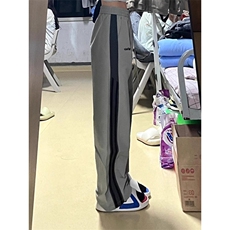 【网图】灰色条纹速干工装冲锋裤男款撞色运动裤1007-WWKZ19-p48，男装工装外套，星座1007（原301D）