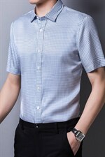 短袖衬衫夏季新款商务休闲免烫宽松衬衣打底衫上衣男装，男装衬衫，电商B212（原钱塘6029）