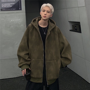 美式复古扎染连帽卫衣开衫男秋季款休闲情侣拉链外套JK91-P78图片