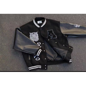 字母刺绣棒球服外套男宽松设计感hiphop个性夹克潮JK0723-P65图片