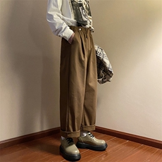 休闲裤男韩版潮流高街帅气2023春秋新款ins宽松直筒裤K3345-P37，男装休闲裤，星座412-2