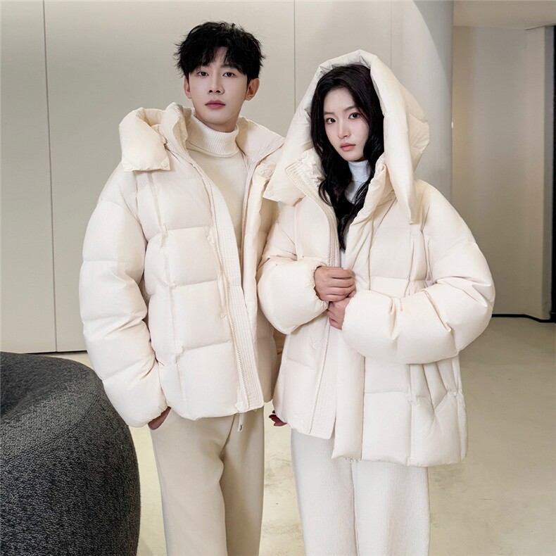 现货韩版面包服情侣装羽绒服男女青年学生225克90绒羽绒外套,男装羽绒服,钱塘723