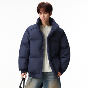 新款冬季羽绒立领PU皮棉服棉袄韩版宽松外套A436-2522-P80图片