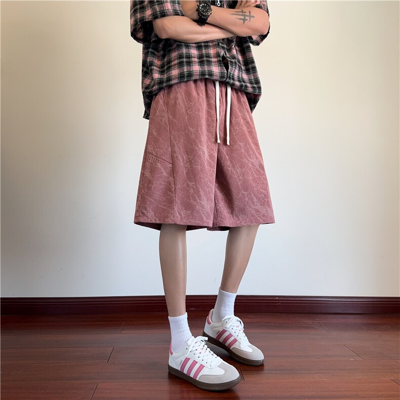 夏季新款潮流透气打孔设计宽松休闲短裤B315-K25768-特p25控48,男装休闲裤,电商B315