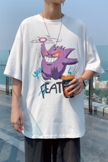 图案已注册港风日系休闲情侣潮大码风短袖T恤男713F25控38，男装T恤，星座227-7