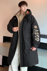 情侣羽绒服男冬季新款港风宽松连帽中长款保暖外套YR906-P175，男装羽绒服，星座214-3