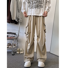 8XL-M特大码冰丝裤男美式工装裤高腰垂感宽松防晒阔腿裤K962P45，男装防晒衣，电商D206-1