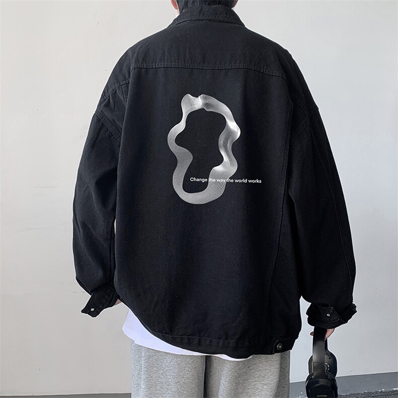 牛仔夹克男大码牛仔外套男茄克NJ77390-P60,男装工装外套,电商A040