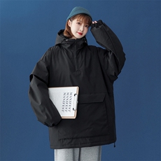 @中性风冬季bf街头棉服套头连帽棉袄宽松棉衣A125-Y270-P100，男装棉衣，电商A125