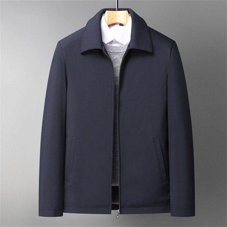 冬季新款男士翻领商务休闲棉服爸爸装中年加绒加厚保暖棉衣外套,男装棉衣,电商B212（原钱塘6029）