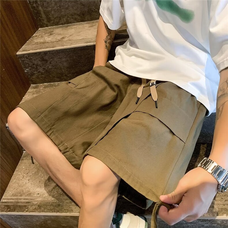 美式复古工装风短裤男夏季五分休闲裤P35,男装休闲裤,星座1116-2