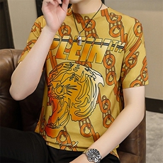 夏季新款青年男士短袖t恤薄款男装时尚休闲修身打底衫上衣服体恤，男装T恤，电商B212（原钱塘6029）