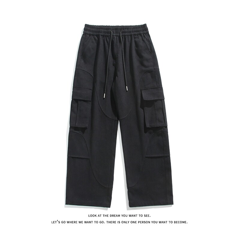 全棉加厚水洗工装多口袋休闲裤男潮流大码直筒K8576-P47【特价】,男装工装外套,电商A007
