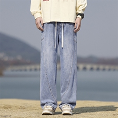 【现货】2025年秋季新款美式复古工装口袋拼接宽松直筒裤818-P50，男装工装外套，星座1006-1