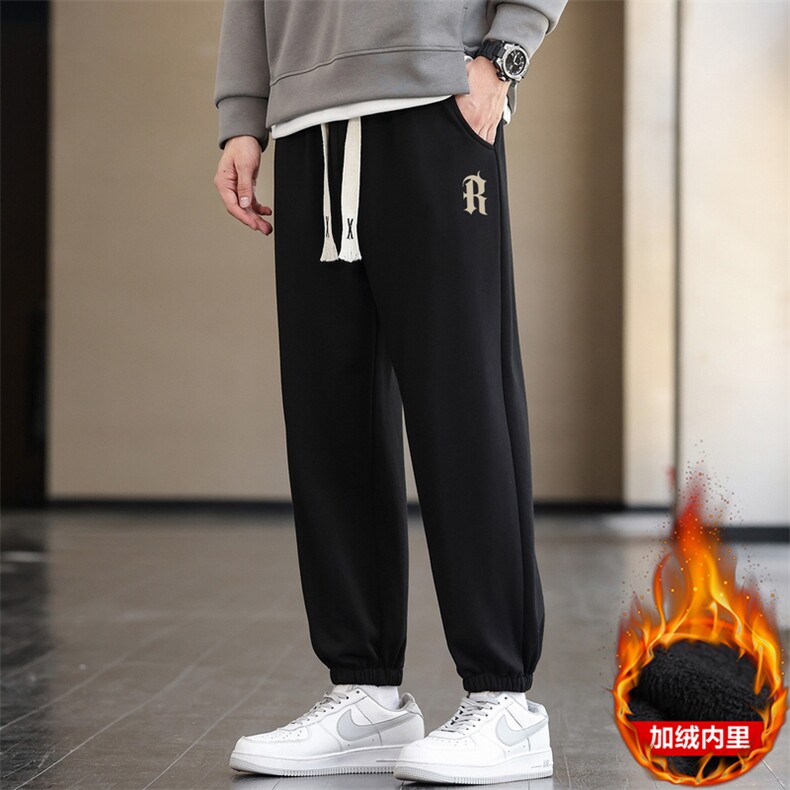 现货主推2025秋冬加绒新款男士休闲印花运动长裤JR926-P20，女装休闲裤，星座1816-2（原1210–2）