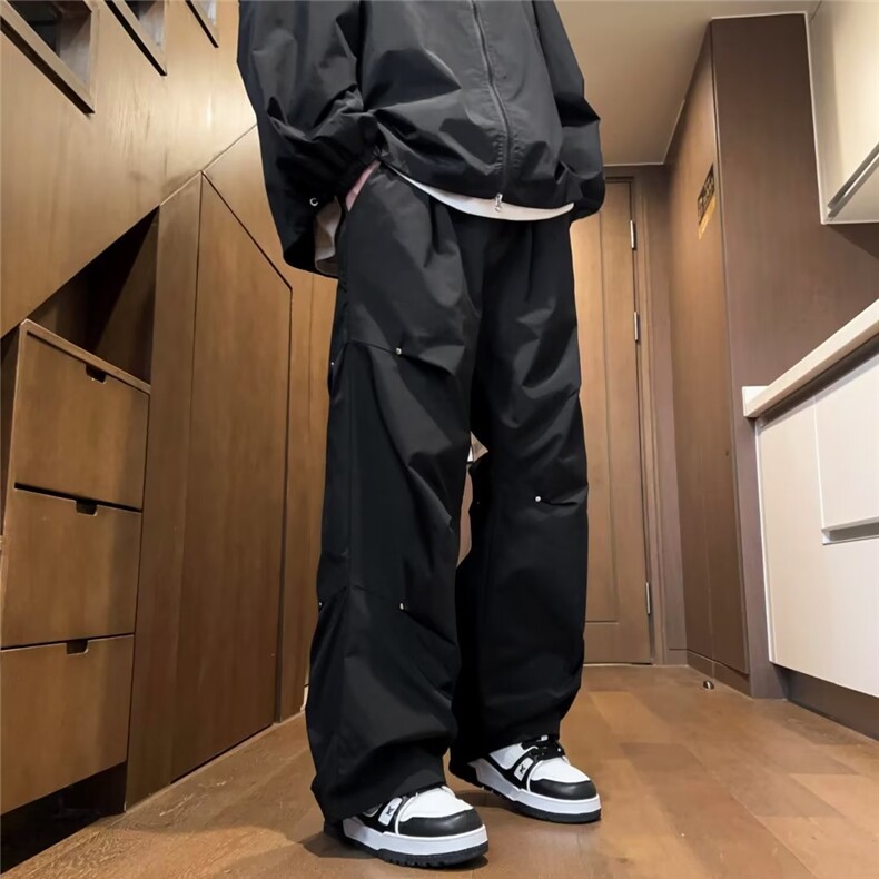 日系工装裤男高街潮牌秋季ins欧美嘻哈运动休闲裤机能风裤子,男装休闲裤,星座716-3