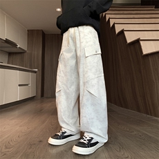 K502/P52休闲裤男港风个性大码宽松潮男百搭长裤子运动直筒裤，男装休闲裤，星座1204