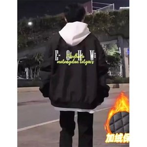 字母印花飞行员夹克男女春秋宽松百搭薄款棒球服外套 JB2118图片