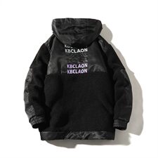 709-MY15-P11520冬款白底加厚潮牌羊羔皮毛一体套头夹克棉服，男装棉衣，星座709