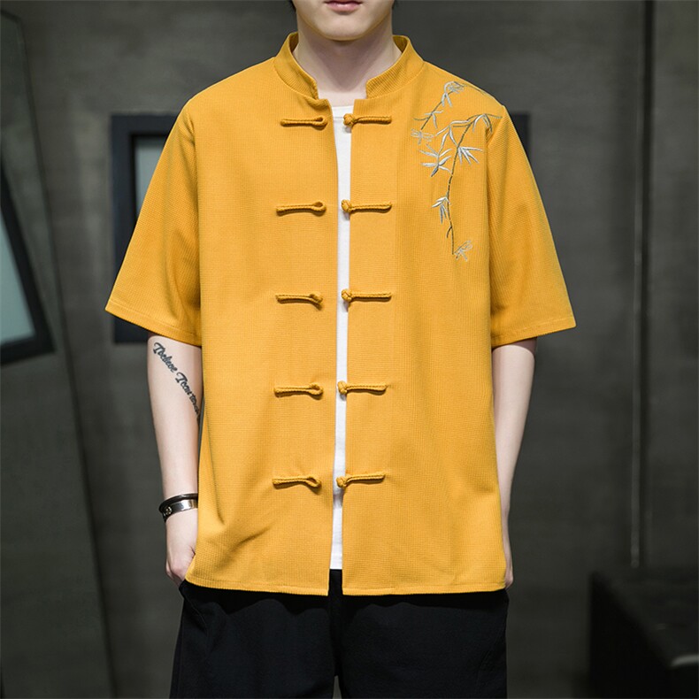 新款风刺绣汉服时尚唐装华夫格T329-P58-控75图片