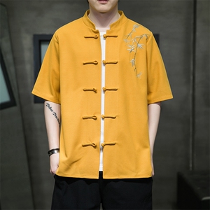 新款风刺绣汉服时尚唐装华夫格T329-P58-控75图片