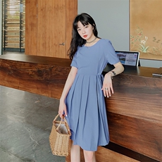 2021夏季新品背后雏菊纽扣设计连衣裙浙宝292A货号1901，女装连衣裙，时倾STUDIO