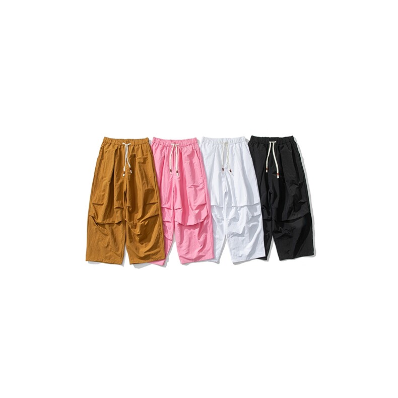 白底平铺图大码日系直筒休闲裤工装裤阔腿潮牌男女港风K279/P65,男装工装外套,电商A221A