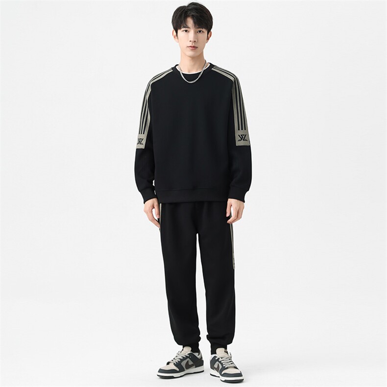 2XL-9XL大码胖男生时尚休闲圆领个性拼接卫衣男89,男装卫衣,星座209