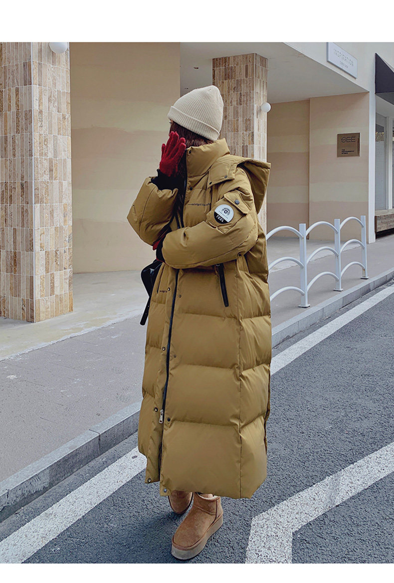 连帽中长款女冬胖mm大码宽松高级感宽松韩系加厚外套，女装棉衣/棉服，浙宝160