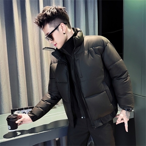 MY8675-P138控178拼接立领棉袄时尚休闲加厚假两件棉服男冬季新款图片