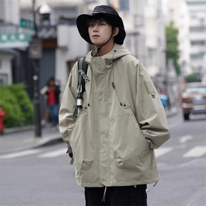 冲锋衣男高品纯色宽松夹克外套DSA157B-J90-P60图片