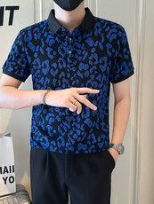 店主风社会小伙男士夏季翻领POLO衫男日常上衣301A-1/PL115/P53，男装Polo衫，星座301A-1