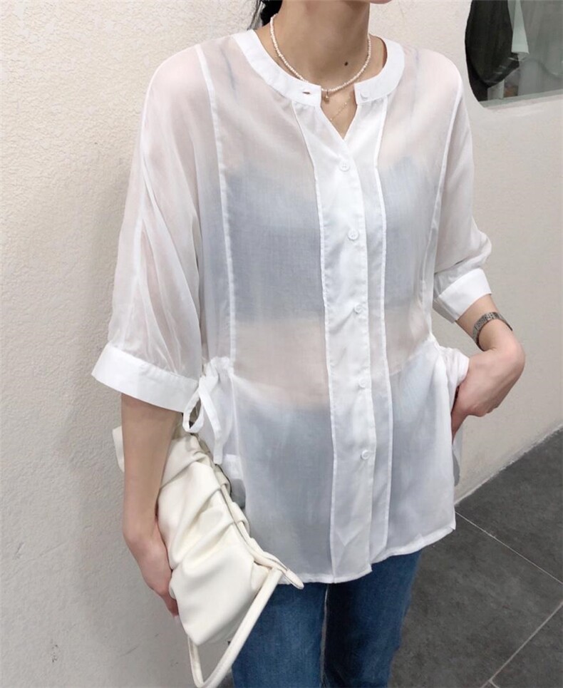 天丝麻小衫，女装，依纤