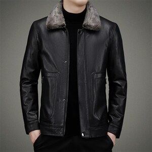 BAMJ-7725钱塘2020-2中年男士秋冬季新款商务休闲夹克皮衣P835图片