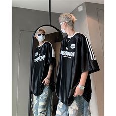 男装短袖T恤2025夏季条纹字母印花五分袖体恤XZ514-2-202468-P58，男装T恤，星座514-2(原B239)