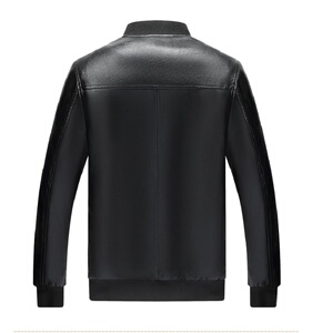2023男士新款PU皮羽绒服立领短款冬季加厚保暖夹克外套图片