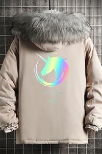 MM48138-P130 冬季大毛领棉衣男士大码加厚棉袄男棉服 网格图片